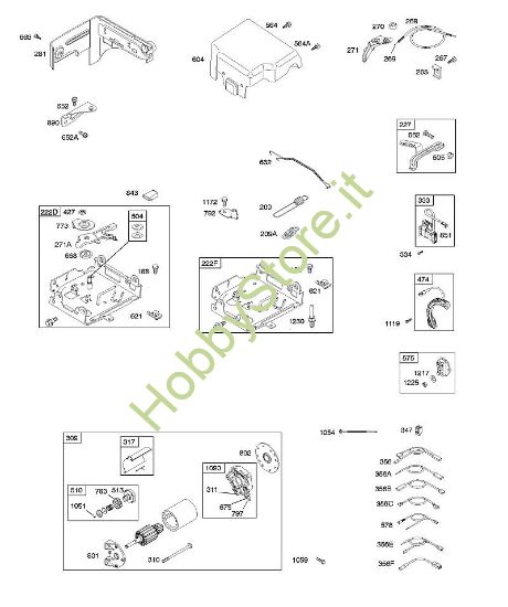 G - Avviamento elettrico, molle regolatore, accensione B&S - 12 €¦ 126392-0274-E8 brand Stihl